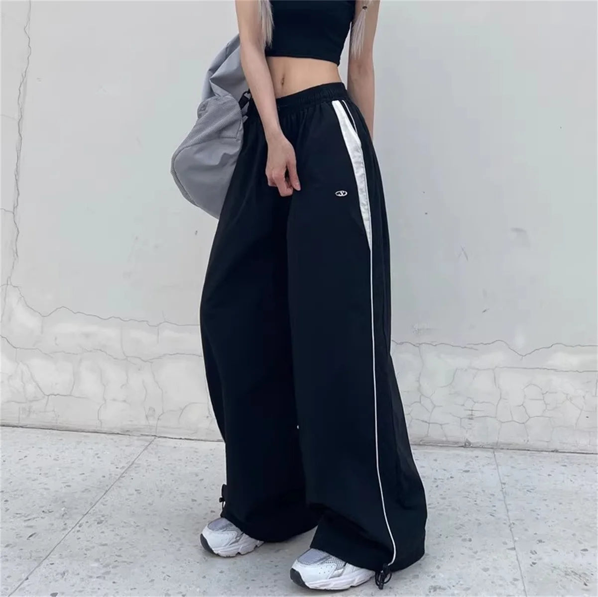 Y2K Wide-Leg Streetwear Joggers