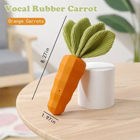 Rubber Carrot Dog Toy