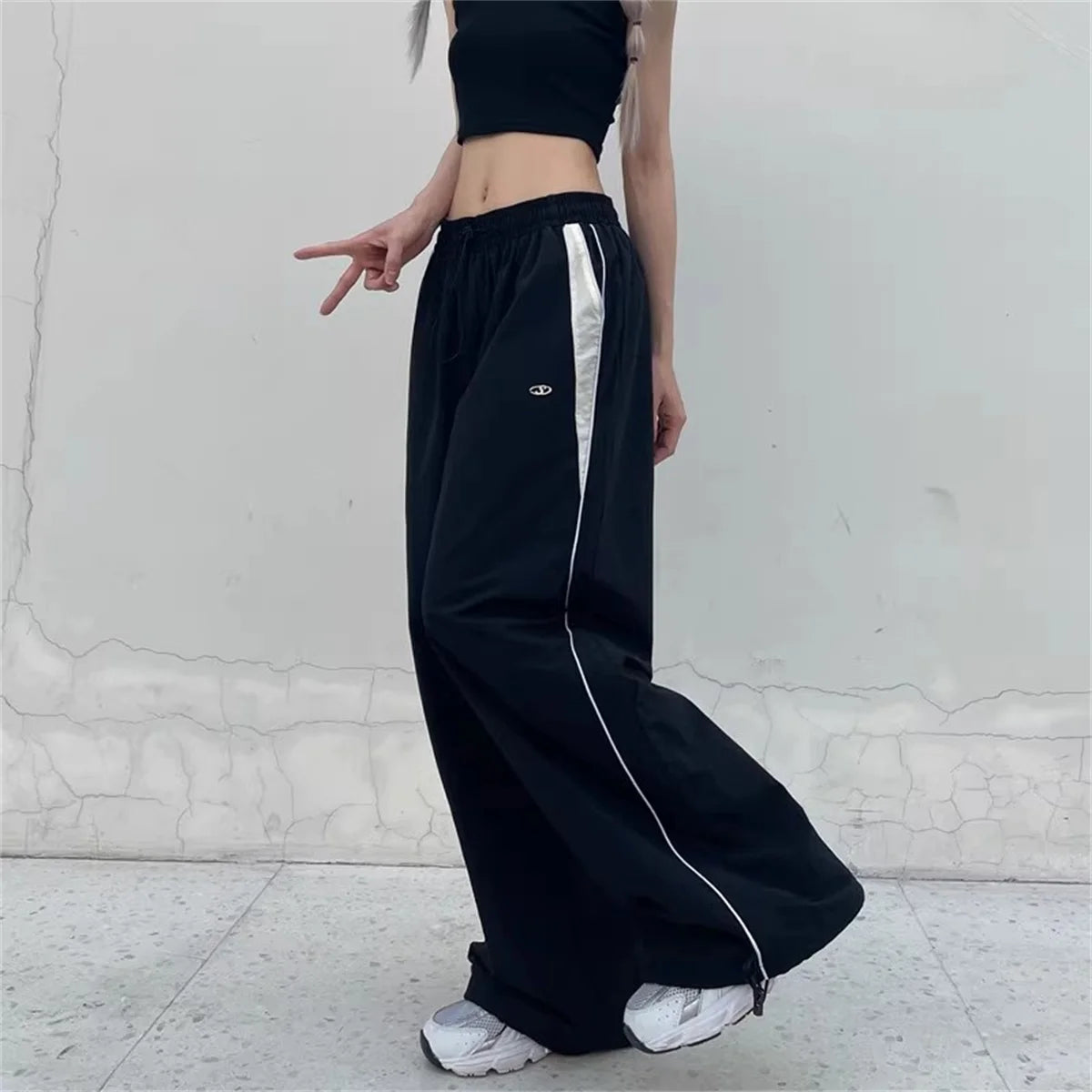 Y2K Wide-Leg Streetwear Joggers
