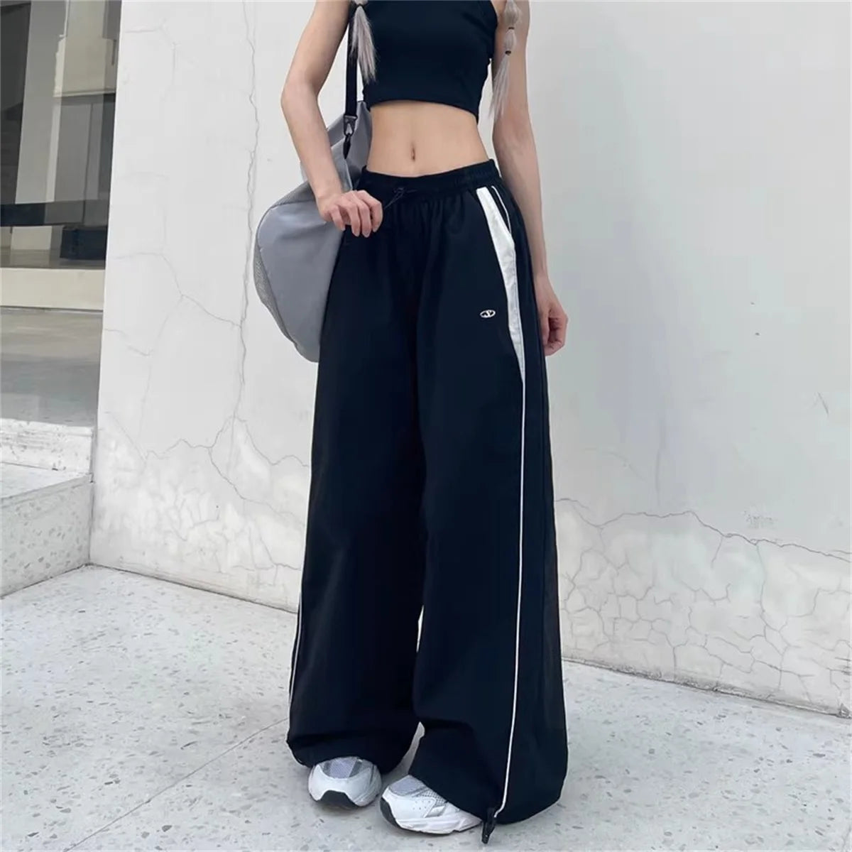 Y2K Wide-Leg Streetwear Joggers
