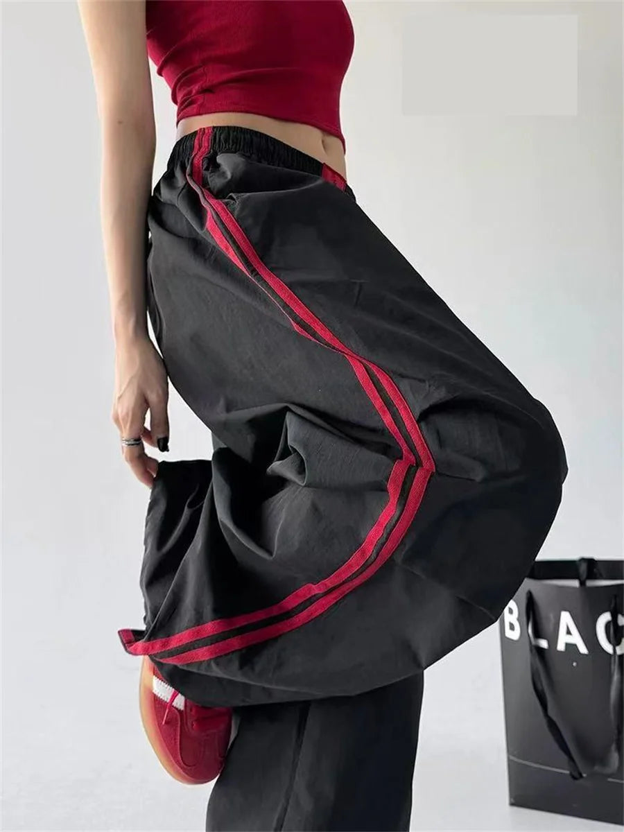 Y2K Wide-Leg Streetwear Joggers