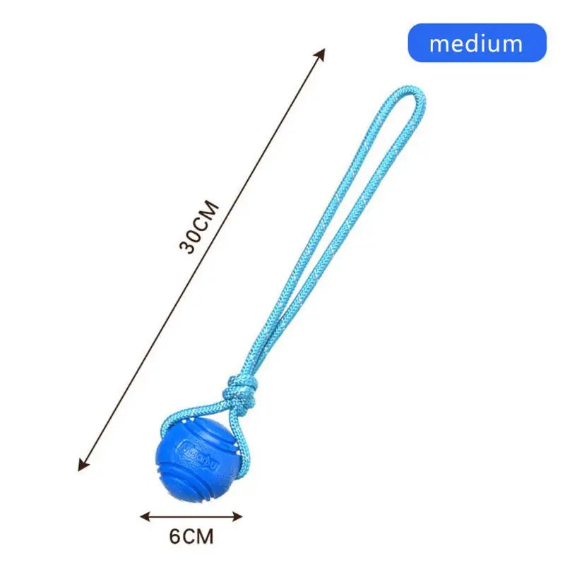 Bouncy Rope Ball Tug Toy