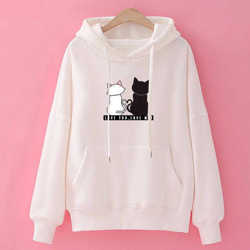 Autumn Cat Couple Hoodie