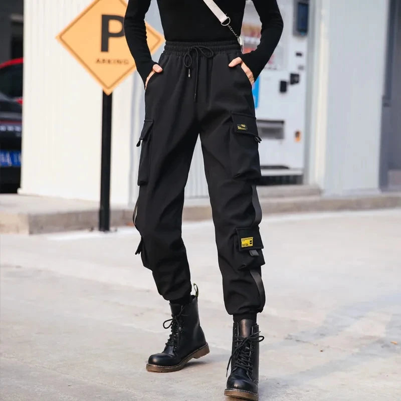 Mesh-Panel Cargo Streetwear Pants
