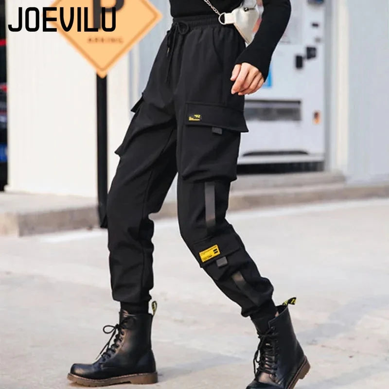 Mesh-Panel Cargo Streetwear Pants