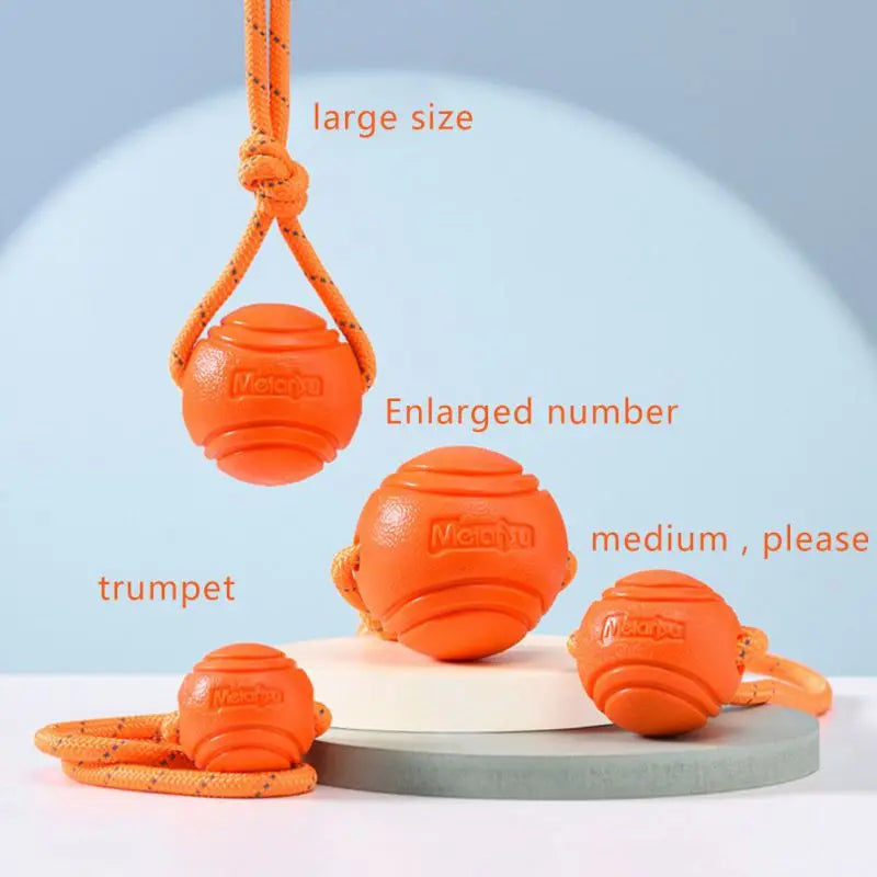 Bouncy Rope Ball Tug Toy