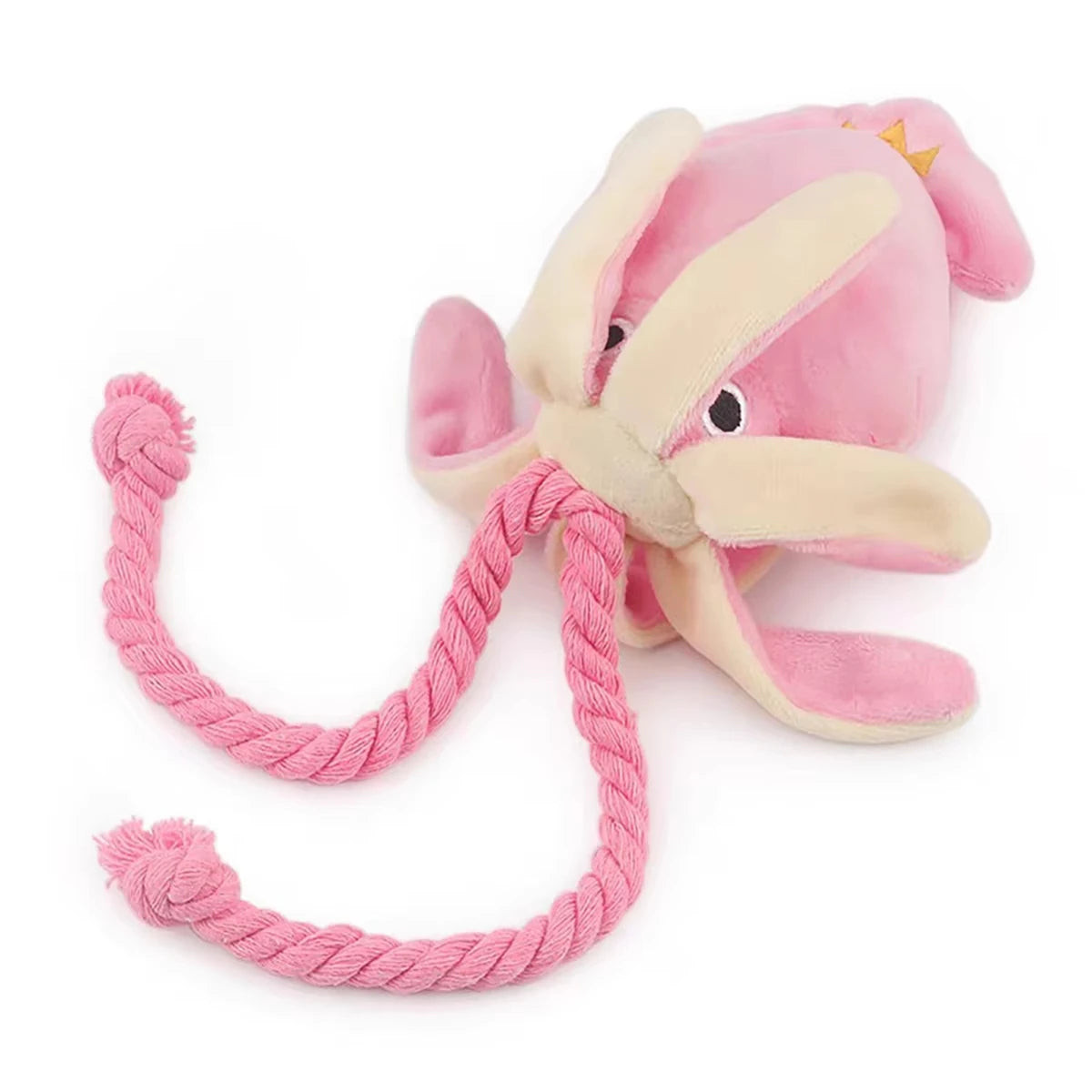 Plush Octopus Rope Toy – Squeaky & Durable