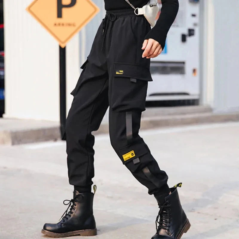 Mesh-Panel Cargo Streetwear Pants