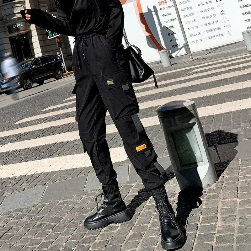 Mesh-Panel Cargo Streetwear Pants