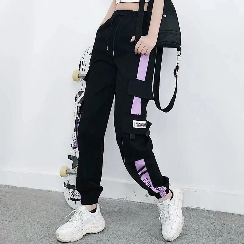 Mesh-Panel Cargo Streetwear Pants
