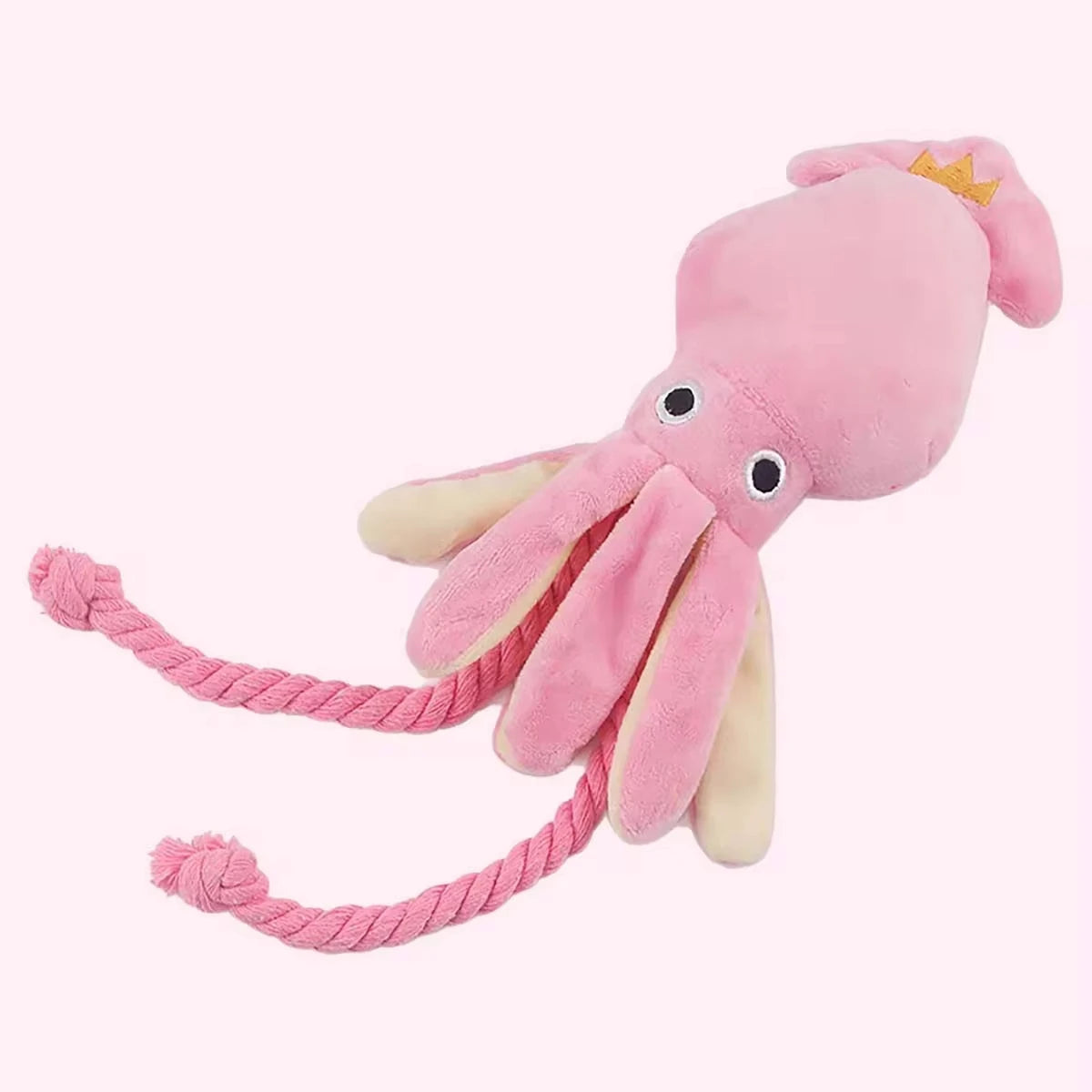 Plush Octopus Rope Toy – Squeaky & Durable