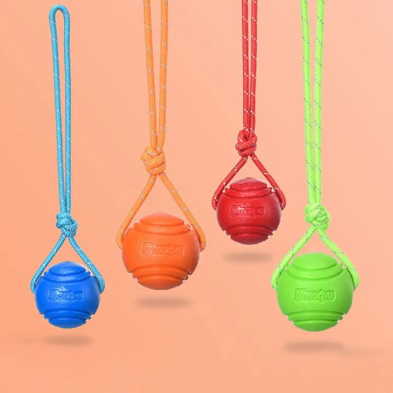 Bouncy Rope Ball Tug Toy