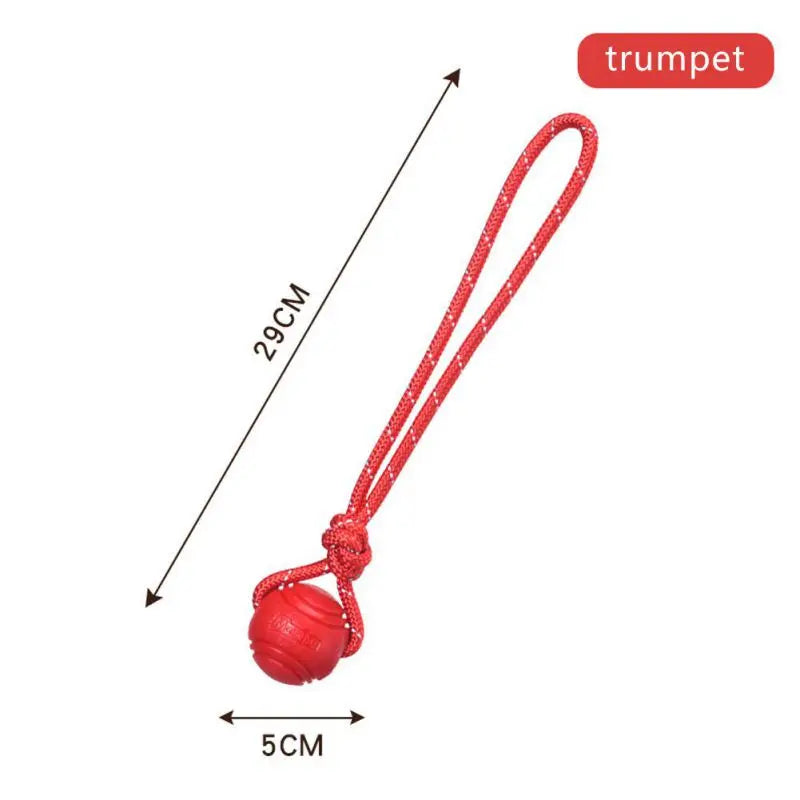 Bouncy Rope Ball Tug Toy