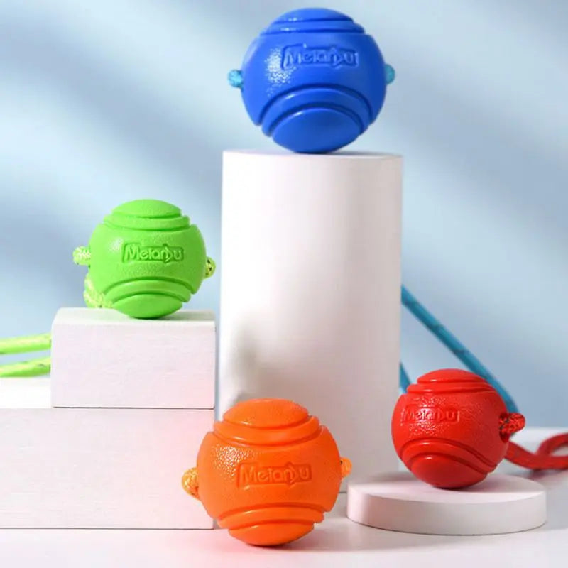 Bouncy Rope Ball Tug Toy
