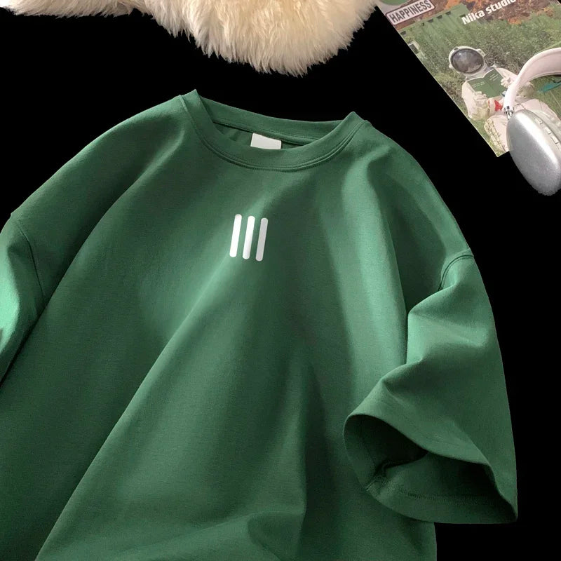 Casual Print Cotton T-Shirt