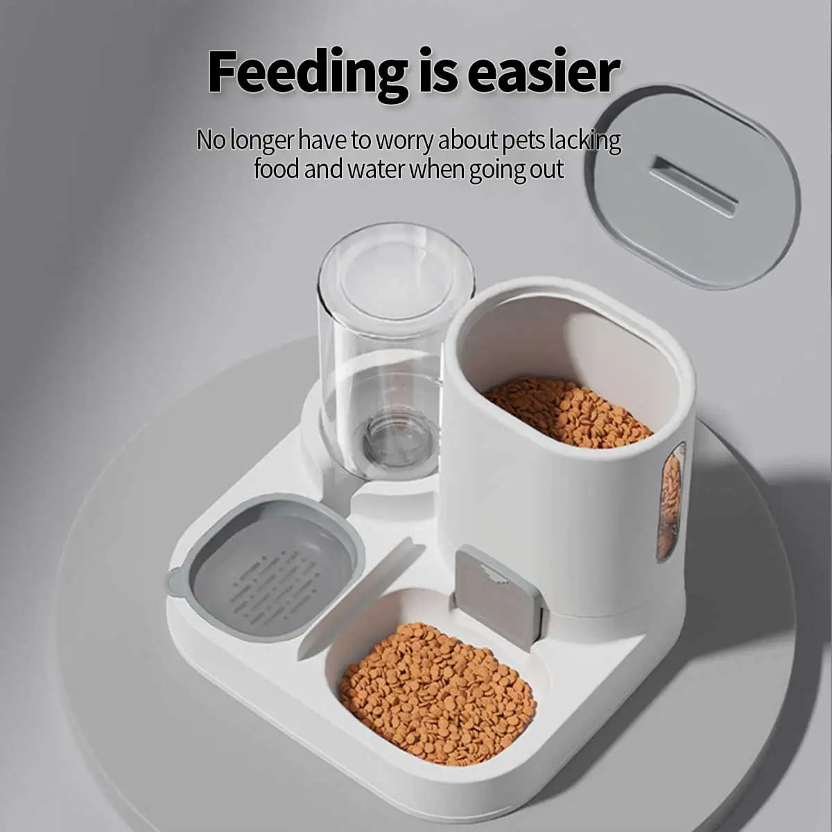 Dual-Purpose Pet Feeder & Water Dispenser