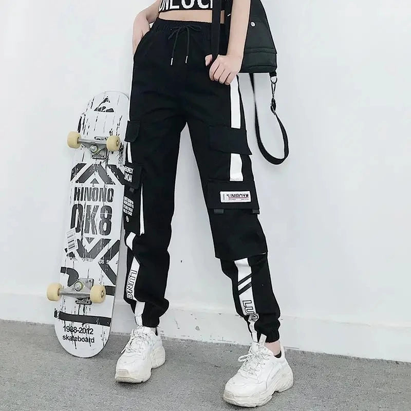 Mesh-Panel Cargo Streetwear Pants