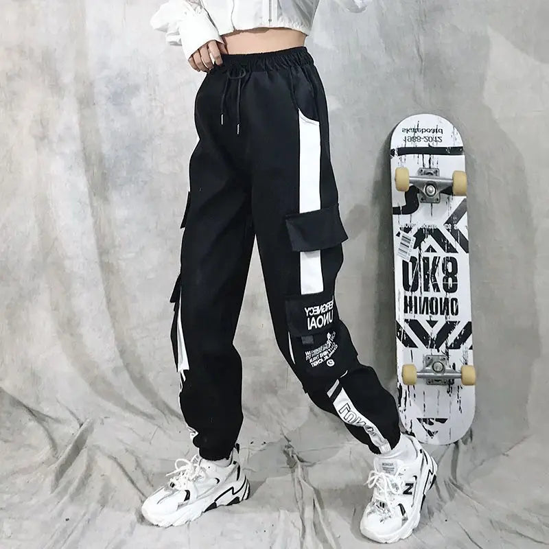 Mesh-Panel Cargo Streetwear Pants