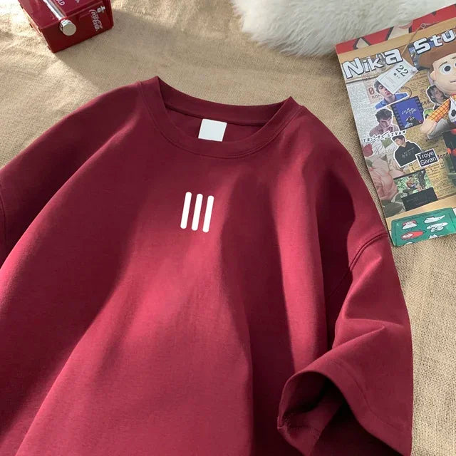 Casual Print Cotton T-Shirt